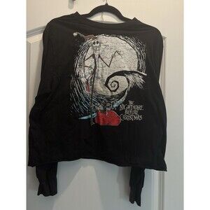 Disney Tim Burton’s The Nightmare Before Christmas Xlarge Black Longsleeve Tee